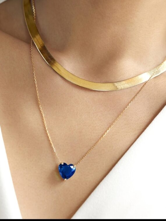 Cadena de Corazones en piedras preciosas