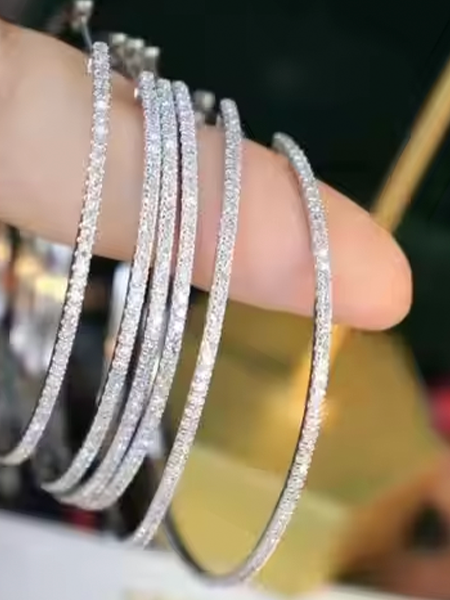 Aretes Argollas Brillantes