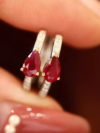 Aretes Gotas Rojas