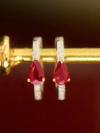 Aretes Gotas Rojas