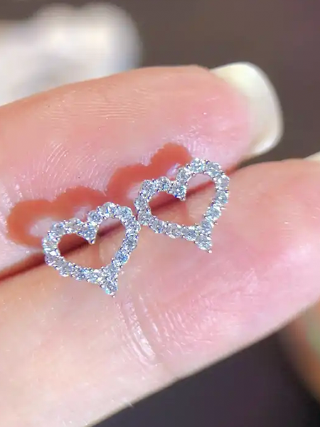 Aretes Corazones Brillantes