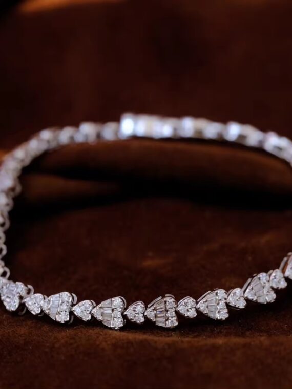 Pulseras corazones de baguettes