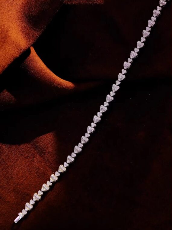 Pulseras corazones de baguettes