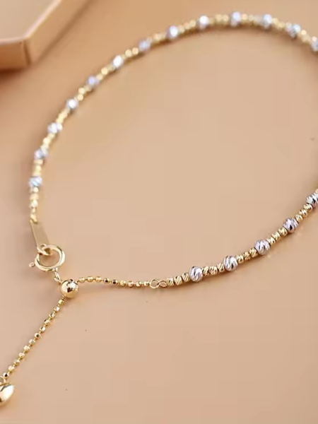 Pulseras con bolitas de 2 oros