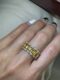 Anillo de citrinos con nubes de diamantes