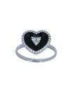 Anillo corazón oscuro