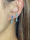 Aretes largos de corazones y diamantes