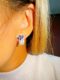 Aretes de diamantes y rubies