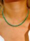 Collar elegante de gotas de esmeraldas y diamantes
