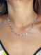 Collar formas geométricas con diamantes