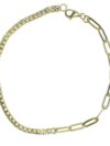 Pulsera mix tennis de diamantes y pulsera clip
